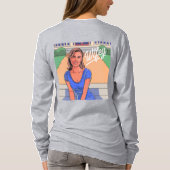 Wifey lang-Sleeve grijs T-shirt (Achterkant)