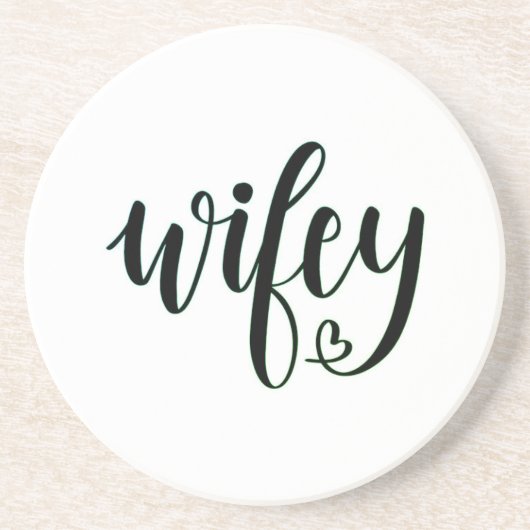 Wifey Lettering Onderzetter (Voorkant)