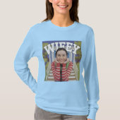 Wifey Light Blue T-shirt met lange mouwen (Voorkant)