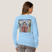 Wifey Light Blue T-shirt met lange mouwen (Achterkant volledig)