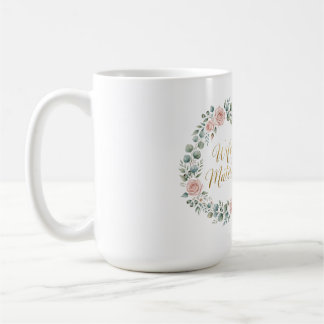 Wifey Materiaal Bloemig Verlovingsfeest Design Koffiemok