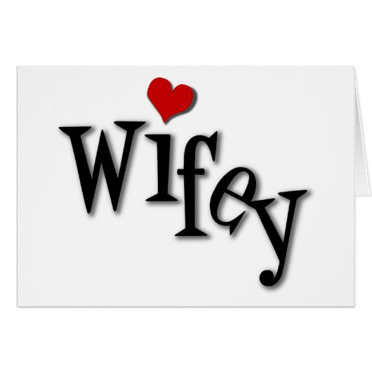 Wifey met Funky Red Heart (Voorkant Horizontaal)