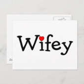 Wifey met hart briefkaart (Voorkant / Achterkant)