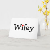 Wifey met rood hart kaart (Gele Bloem)