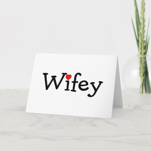Wifey met rood hart kaart (Voorkant)