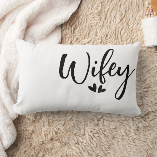 Wifey, minimalist wedding pillow kussen (Deken)