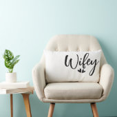 Wifey, minimalist wedding pillow  kussen (Stoel)
