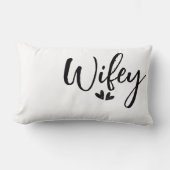 Wifey, minimalist wedding pillow kussen (Voorkant)