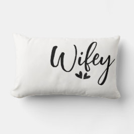 Wifey, minimalist wedding pillow kussen