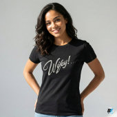 Wifey Modern Wit Script Zwart Vrouwen T-shirt