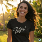 Wifey Modern Wit Script Zwart Vrouwen T-shirt