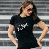 Wifey Modern Wit Script Zwart Vrouwen T-shirt