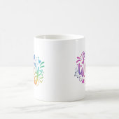 Wifey Moderne Multicolour Script Witte Vrouwen Koffiemok (Center)