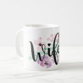 Wifey Mok Wedding Bridal Cup Bride tot Mrs Gift (Voorkant links)