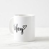 Wifey Mok Wedding Verloving Gift Coffee Cup (Voorkant links)