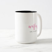 Wifey Mrs. Tweekleurige Koffiemok (Voorkant rechts)