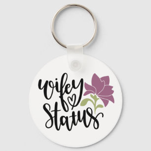 Wifey Net getrouwd bruiloft vrouw Echtband Honeymo Sleutelhanger