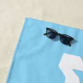 Wifey Pas getrouwd Bride Aqua & White Beach Handdo Strandlaken (In situ)