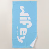 Wifey Pas getrouwd Bride Aqua & White Beach Handdo Strandlaken (Voorkant)