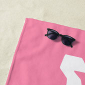 Wifey Pas getrouwd Bruid Roze & Wit Strandlaken (In situ)