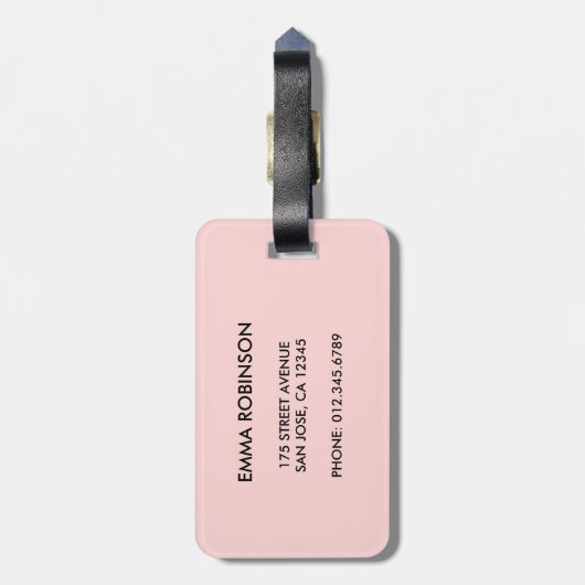 Wifey Pas getrouwd Modern Script Custom Monogram N Bagagelabel (Achterkant verticaal)