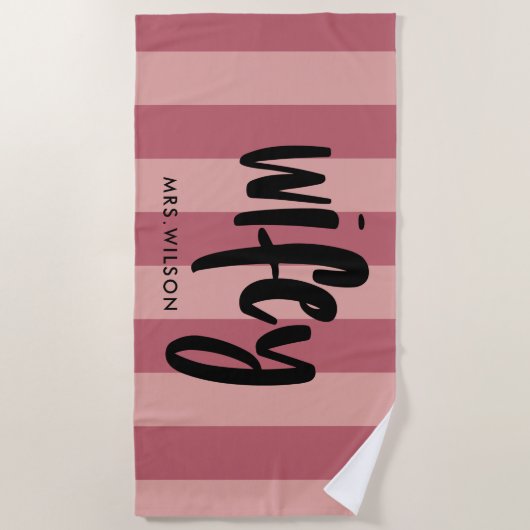 Wifey | Persoonlijke bride Strandlaken (Voorkant)