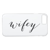 Wifey Phone Case voor bruidhuwelijksreis of bruilo (Achterkant (Horizontaal))