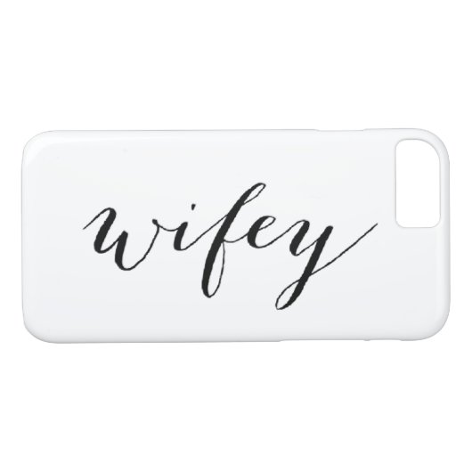 Wifey Phone Case voor bruidhuwelijksreis of bruilo (Achterkant (Horizontaal))