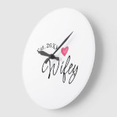 Wifey red heart est. Year future wife valentine's Grote Klok (Hoek)