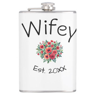 Wifey rode bloemrijke est Jaar toekomstige vrouw v Heupfles