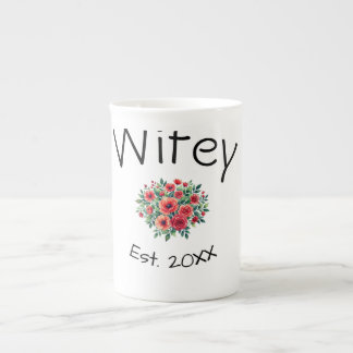 Wifey rode bloemrijke est Jaar toekomstige vrouw v Porselein Kop