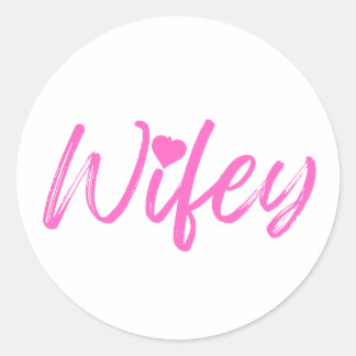 wifey ronde sticker