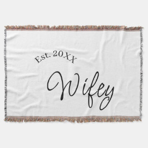 Wifey rood hart gesticht. Jaar toekomstige vrouw v Deken