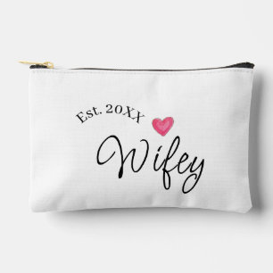 Wifey rood hart gesticht. Jaar toekomstige vrouw v Etui