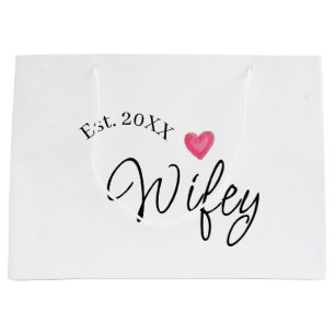 Wifey rood hart gesticht. Jaar toekomstige vrouw v Groot Cadeauzakje