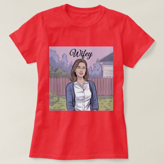 Wifey Rood T-shirt (Design voorkant)