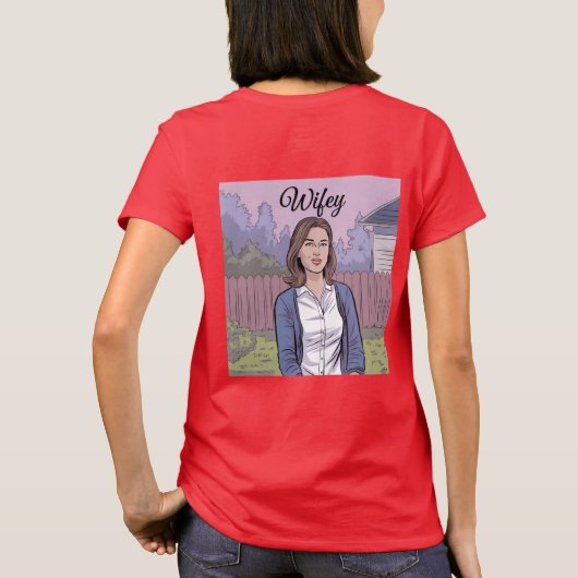 Wifey Rood T-shirt (Achterkant)