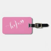 Wifey Roze Bagagelabel (Voorkant horizontaal)