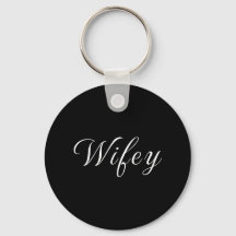 WIFEY sleutelhanger voor bruiloft bruid en pasgetr