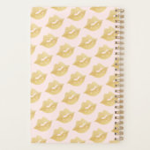 Wifey | Stijlvolle gouden Lips & Blush Pink Stripe Planner (Achterkant)