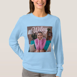 Wifey T-shirt met lang Sleeve