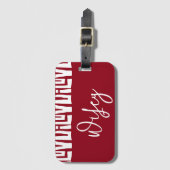 Wifey Tribal African Red en White MRS. Bagagelabel (Voorkant (verticaal))