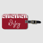 Wifey Tribal African Red en White MRS. Bagagelabel (Voorkant (horizontaal))