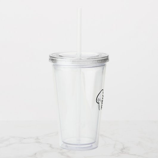 Wifey Tumbler 16oz, helder Acryl Drinkbeker (Rechts)