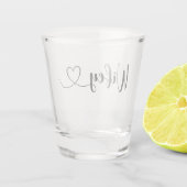 Wifey typografie met een hart shot glas (Achterkant)