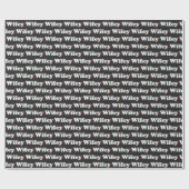 Wifey Typography Black Cadeaupapier (Vlak)