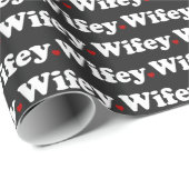 Wifey Typography Black Cadeaupapier (Rol Hoek)