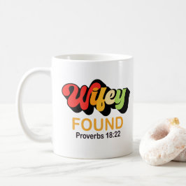 Wifey vond Spreuken 18:22 Shirt van paren Koffiemok