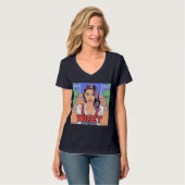 Wifey Vrouwen V-hals T-shirt (Voorkant volledig)