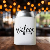 Wifey - Whimsical Black Calligraphy for the Bride Blikjeskoeler